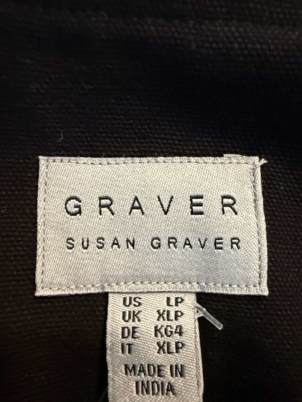Susan Graver Black Embroidered Tunic Jacket with Pockets SZ LG - Picture 7 of 12